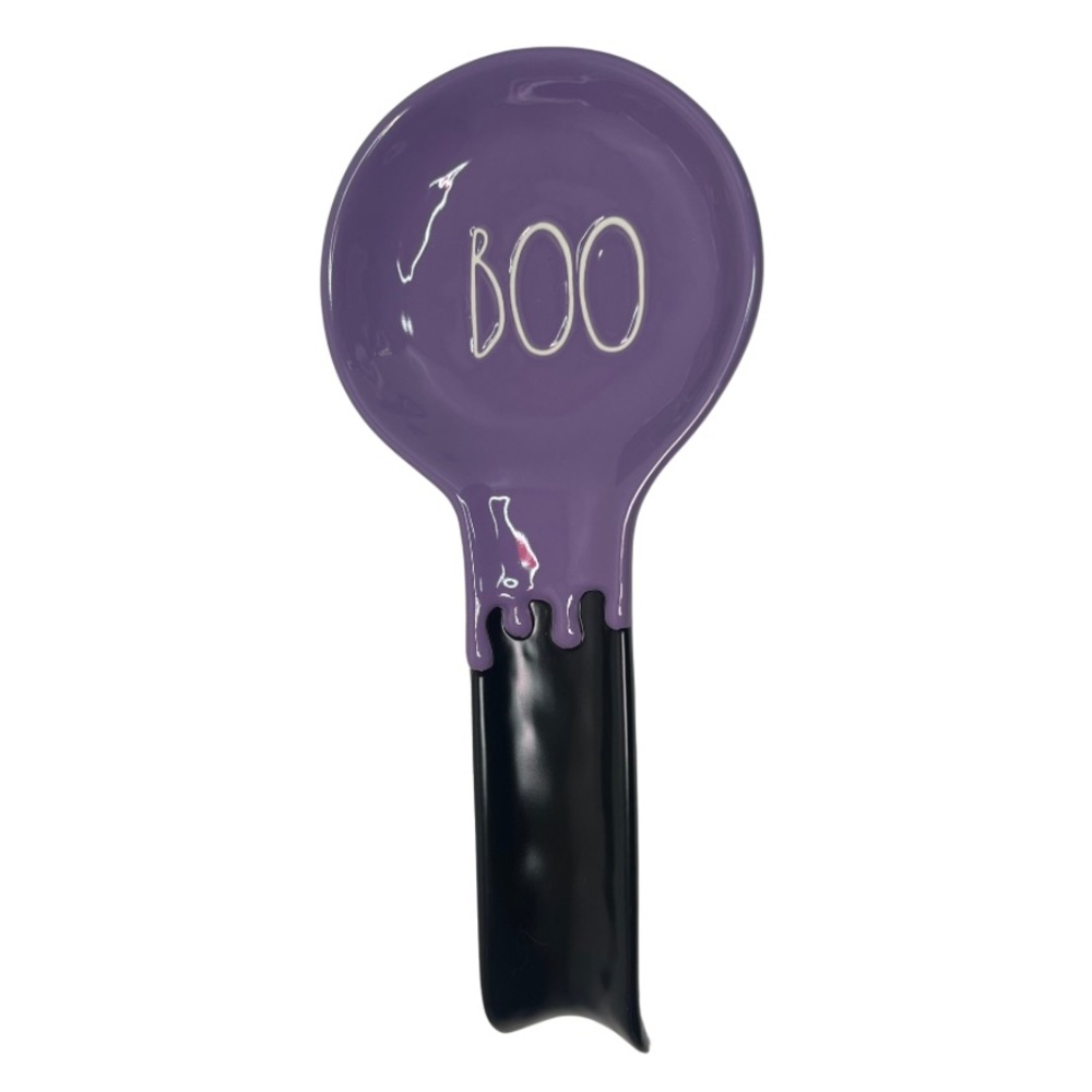 RAE DUNN | Purple Ceramic Halloween Spoon Rest